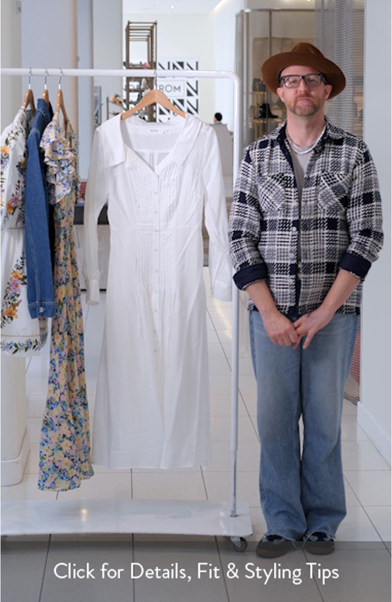 Diell Pintuck Detail Long Sleeve Shirtdress, sales video thumbnail