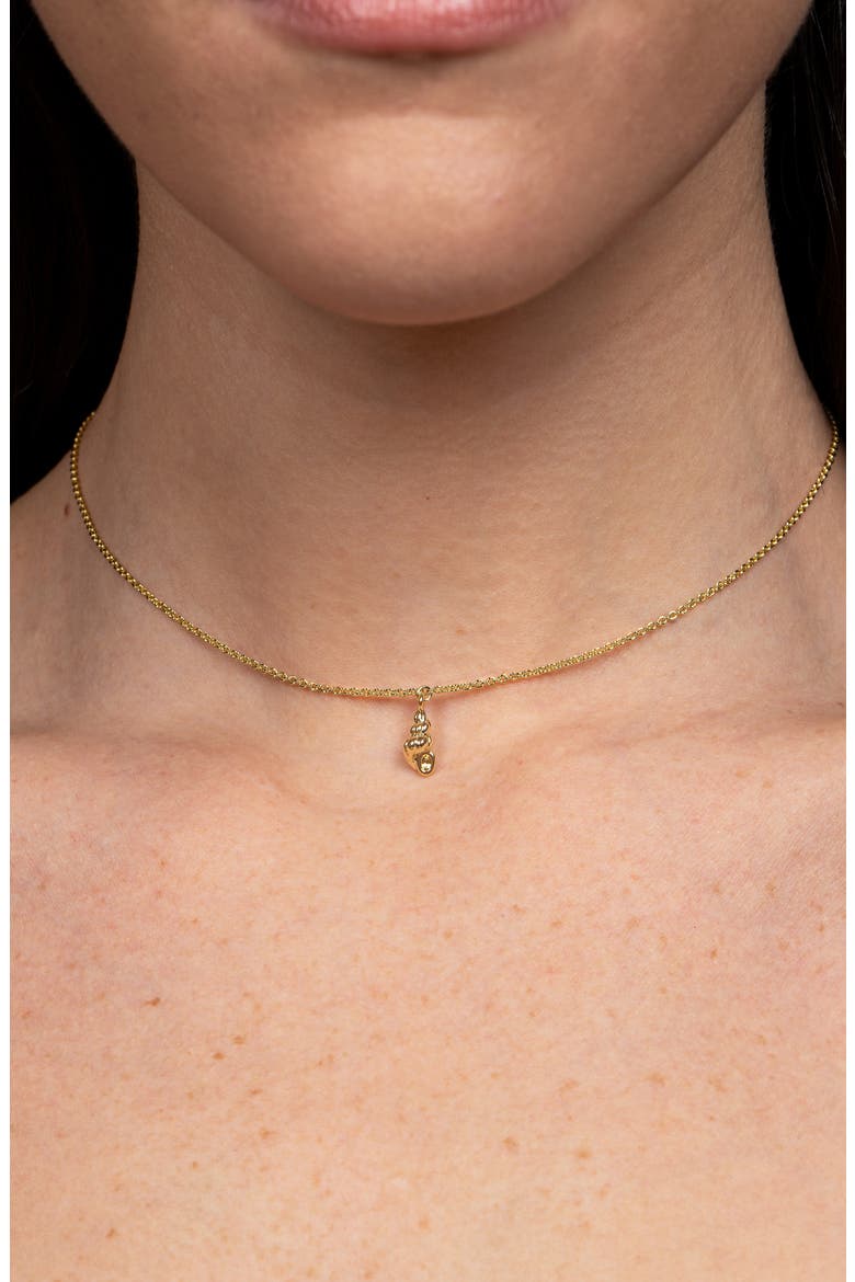 Playa Shell Pendant Necklace, Alternate, color, GOLD