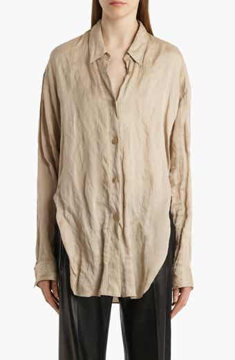 Goya Relaxed Crinkled Voile Button-Up Shirt