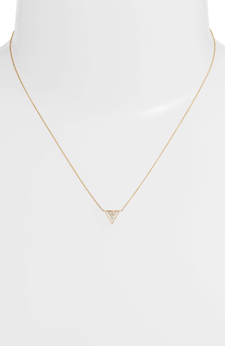 Dana Rebecca Designs Ivy Diamond Triangle Pendant Necklace, Alternate, color,