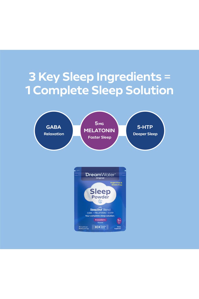 Sleep Powder 30 Count Sugarfree, Melatonin, Snoozeberry, Alternate, color, Multicolored