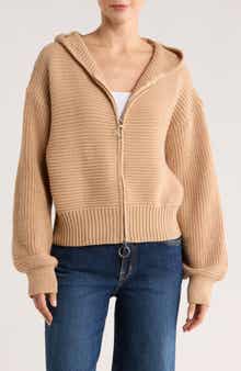 PATRIZIA LUCA Double Zip Hooded Cardigan