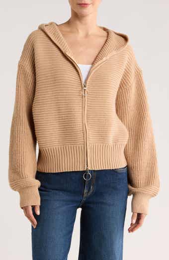 PATRIZIA LUCA Double Zip Hooded Cardigan