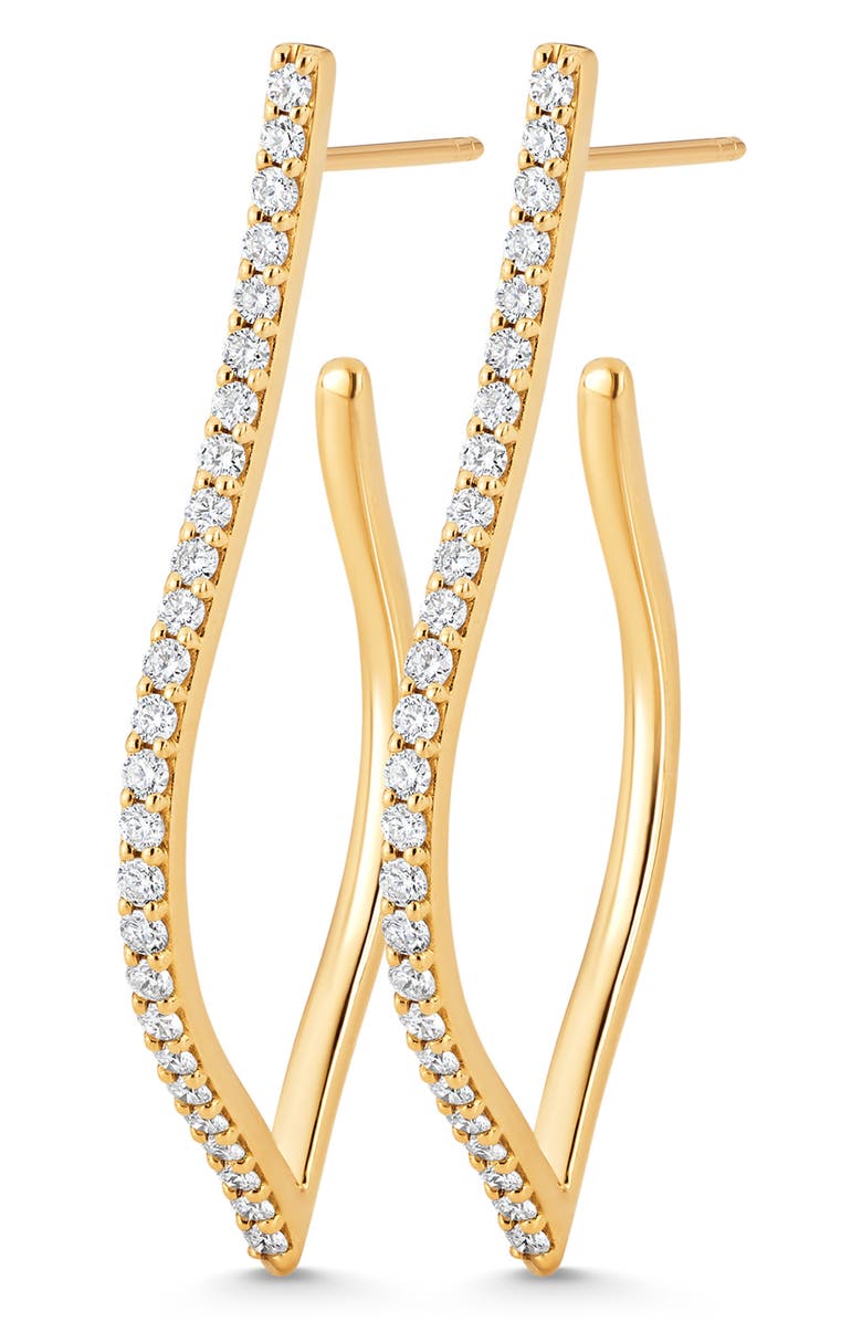 Sara Weinstock Veena Diamond Hoop Earrings, Main, color, 