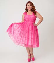 Unique Vintage Plus Size Garden State Swing Dress