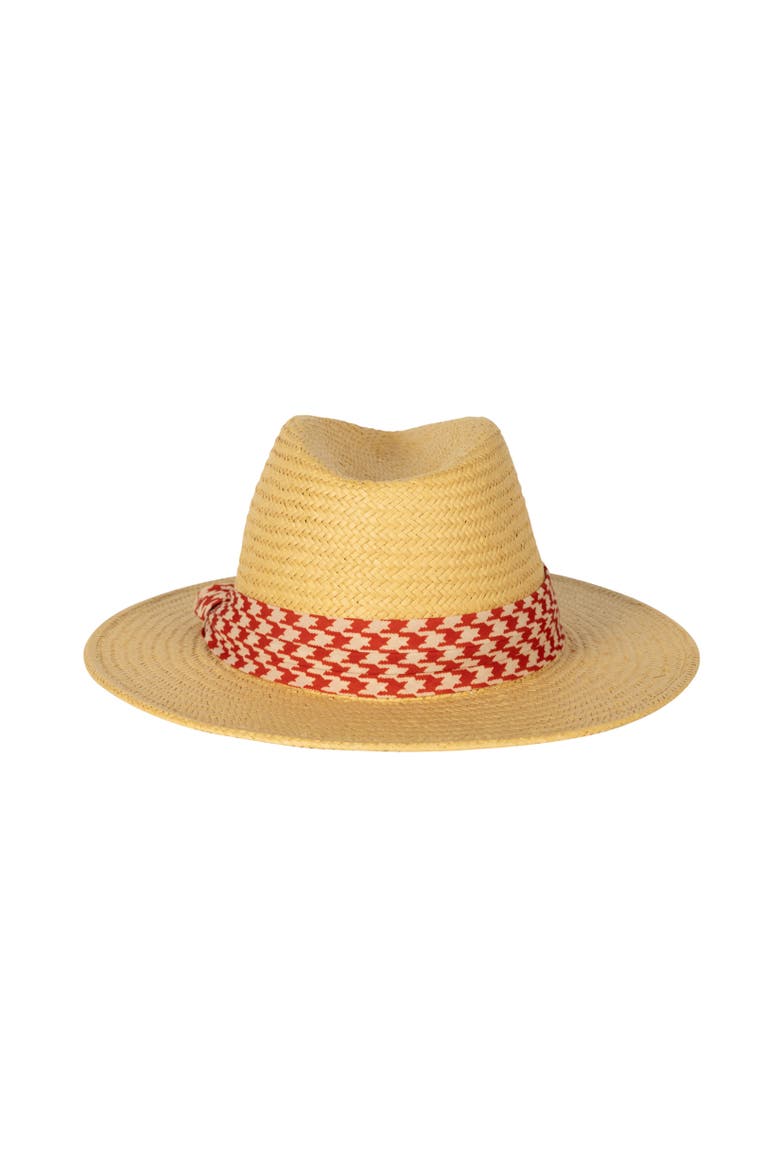 Rustic Hat With Fabric Band, Alternate, color, Dark Tan