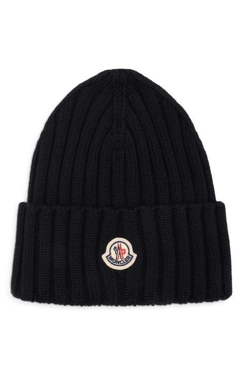 Logo Patch Rib Wool Beanie