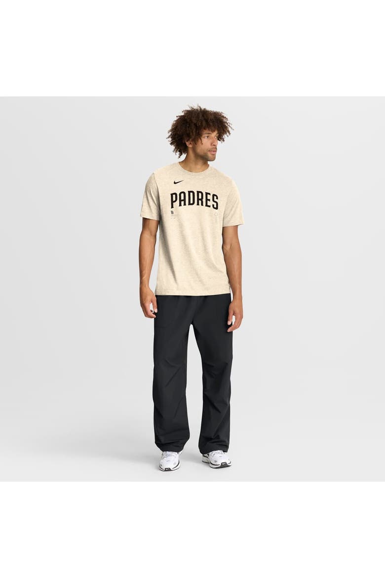 Men's Nike Natural San Diego Padres Wordmark Tri-Blend T-Shirt, Alternate, color, Natural