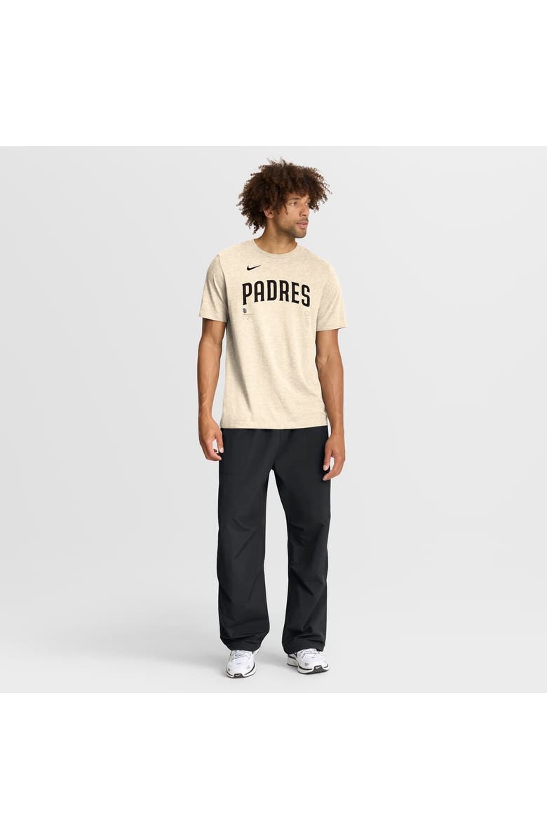 Nike Men's Nike Natural San Diego Padres Wordmark Tri-Blend T-Shirt, Alternate, color, Natural