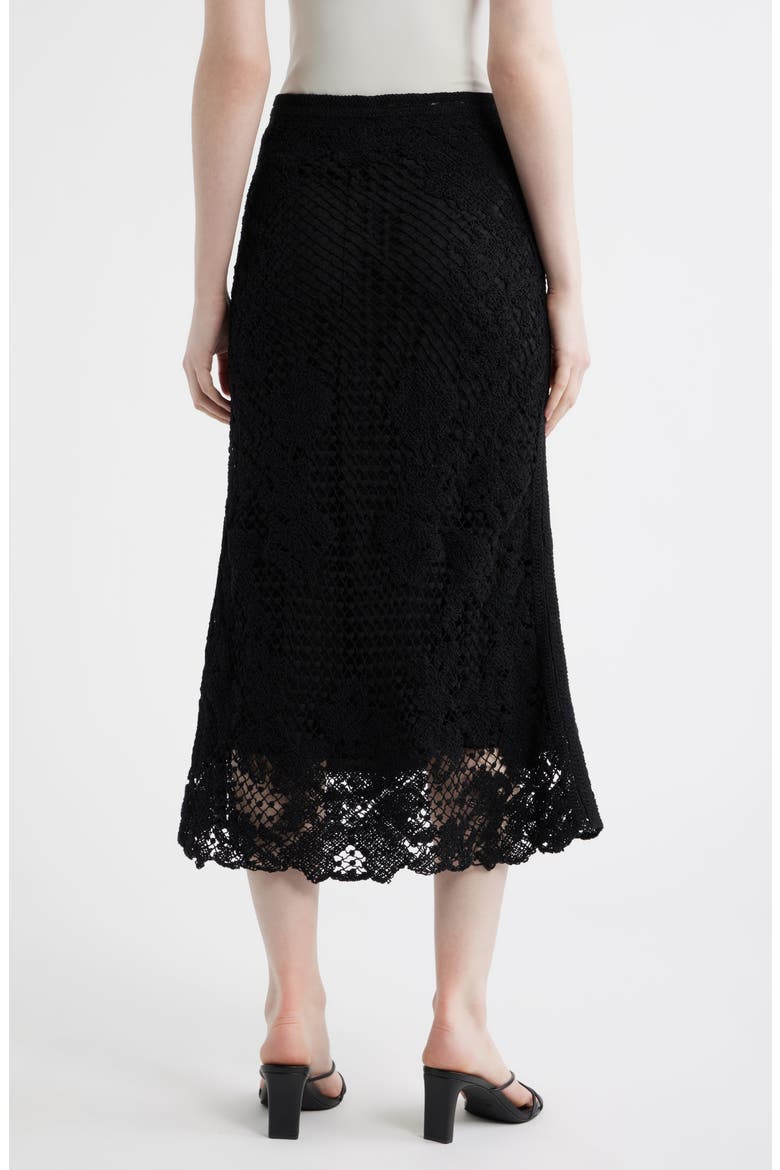 Lainey Open Stitch Maxi Skirt, Alternate, color, BLACK