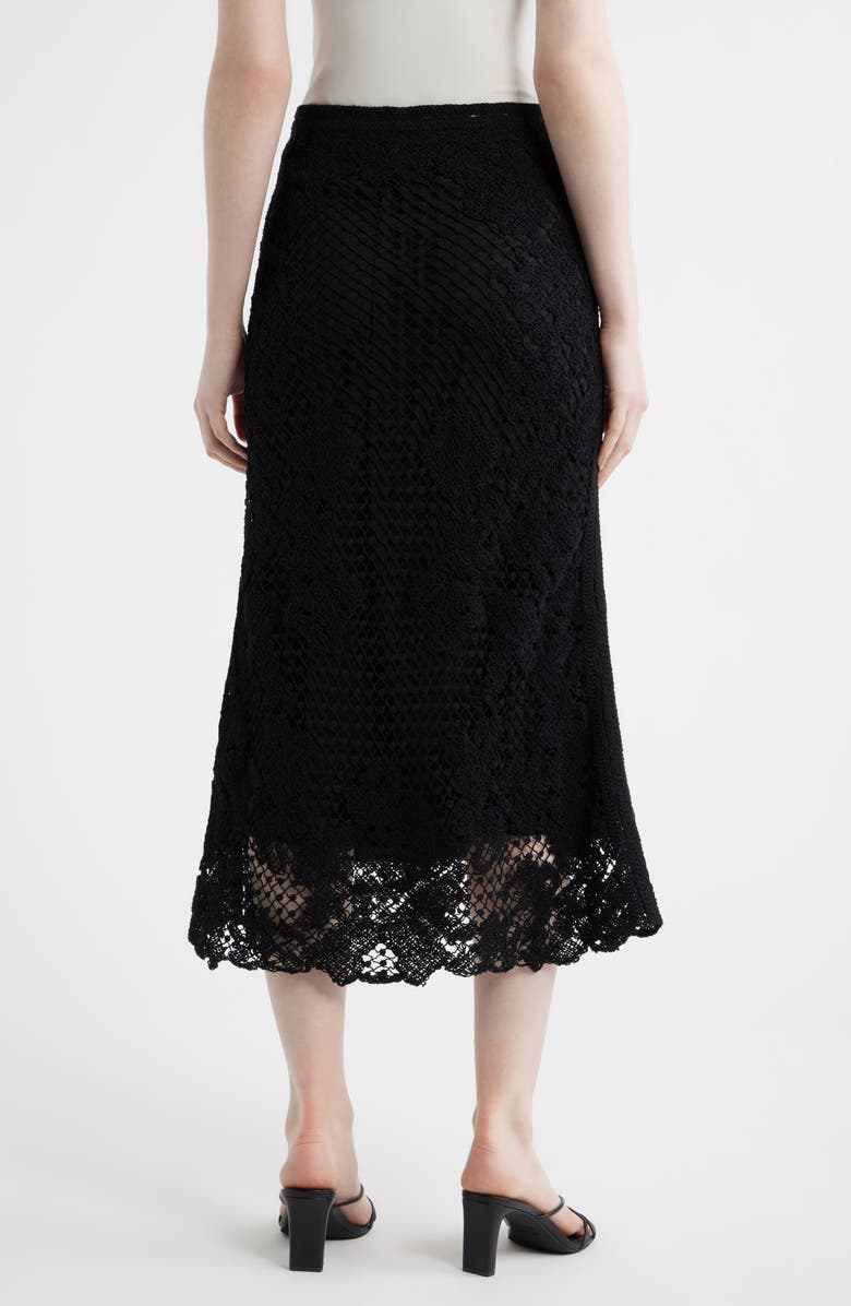 KOBI HALPERIN Lainey Open Stitch Maxi Skirt, Alternate, color, Black
