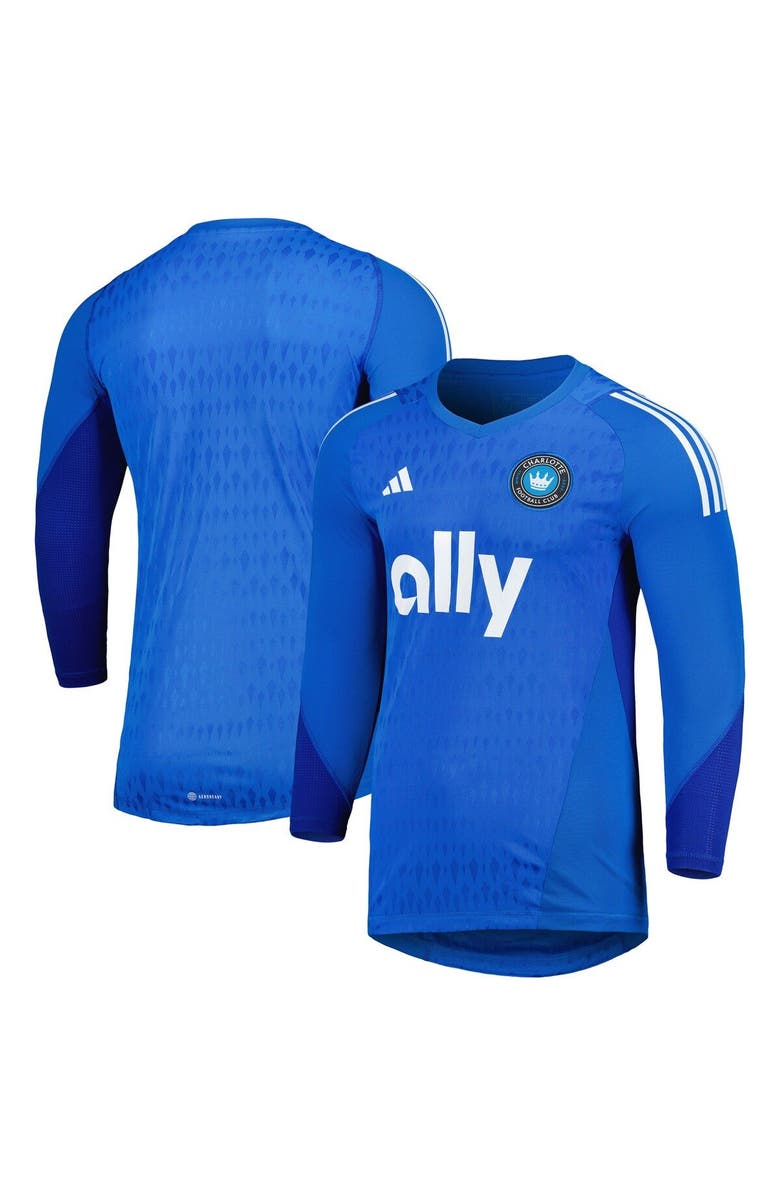 adidas Men's adidas Blue Charlotte FC 2023 Goalkeeper Long Sleeve Replica Jersey, Main, color, Blue