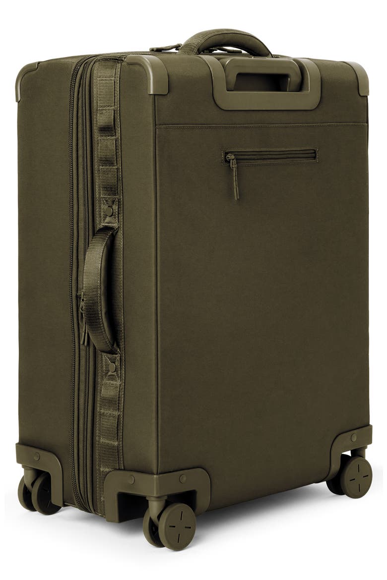 Sydney Checked Rolling Luggage, Alternate, color, DARK MOSS