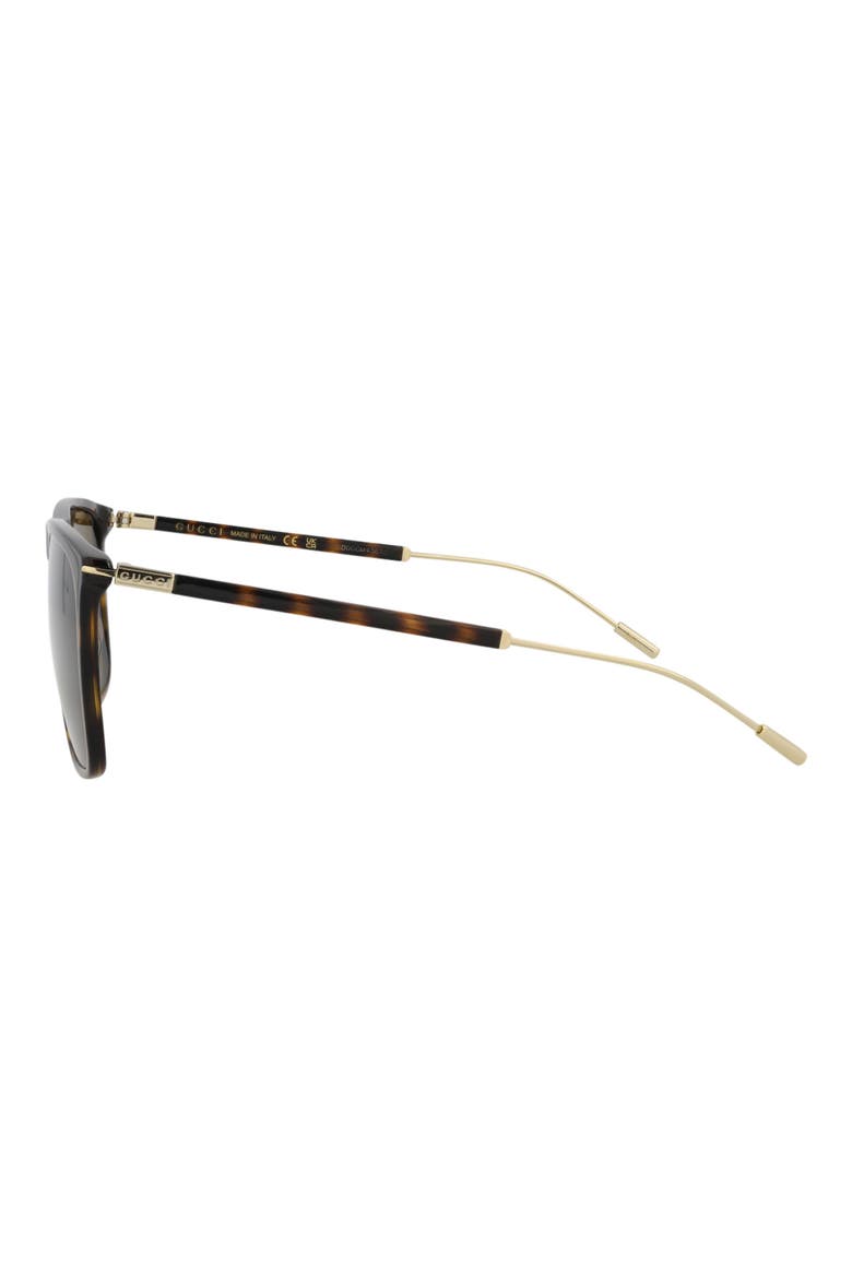58mm Square Sunglasses, Alternate, color, HAVANA GOLD BROWN