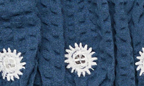 Mango Teen Beaded Embroidered Cotton Crop Camisole In Blue