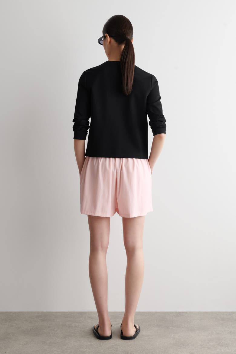 Ruched-waist Shorts, Alternate, color, PINK