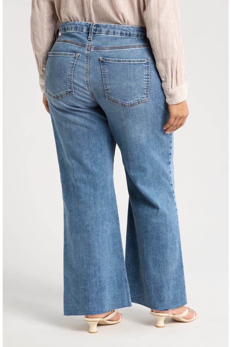 Meg Fab Ab Raw Hem High Waist Wide Leg Jeans, Alternate, color, OPTIMISM