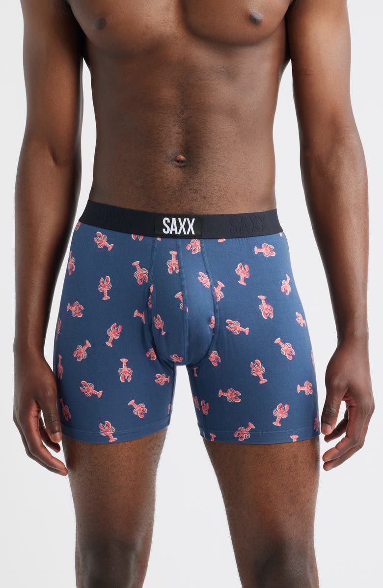 SAXX Assorted 2-Pack Ultra Super Soft Boxer Briefs, Alternate, color, Lobster Boil/ Mini Stripe