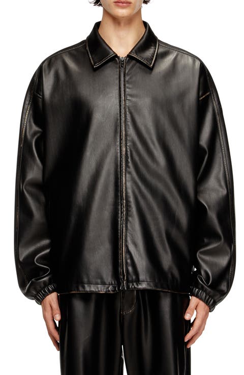 J-Ake Oversize Faux Leather Jacket