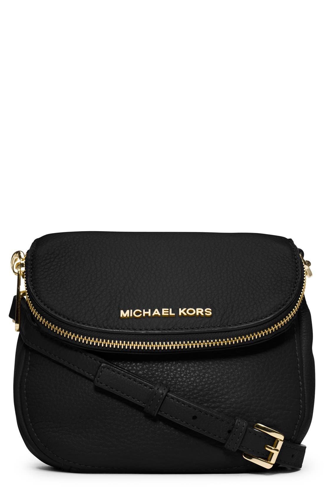 MICHAEL Michael Kors 'Bedford' Leather Crossbody, Main, color, 
