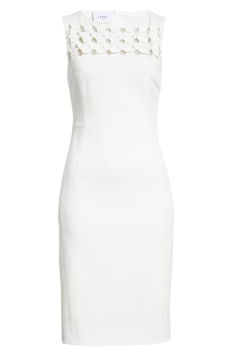 Akris punto Circle Cutout Sleeveless Sheath Dress, Alternate, color,