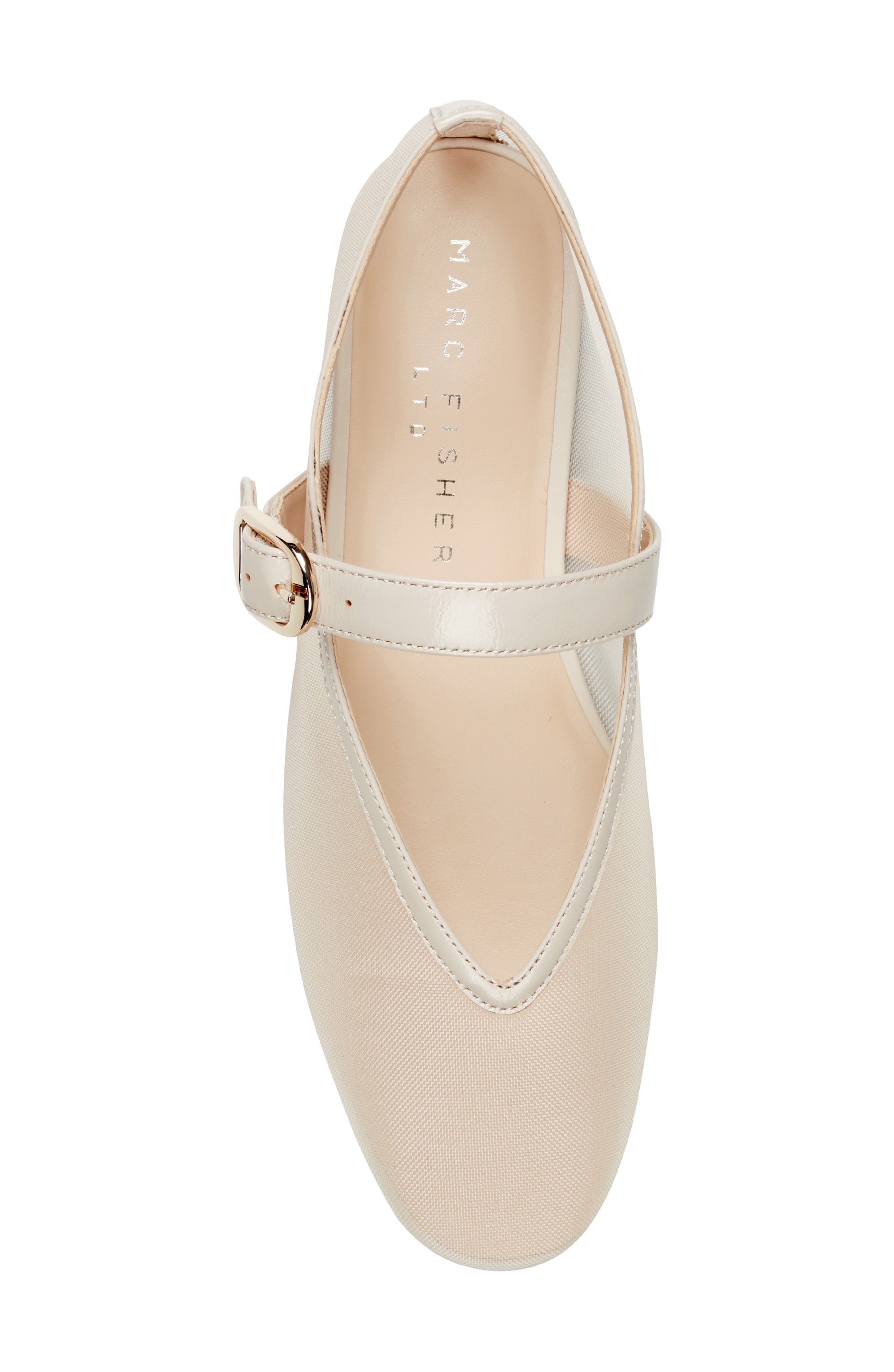 Godina Mesh Mary Jane Flat, Alternate, color, IVORY