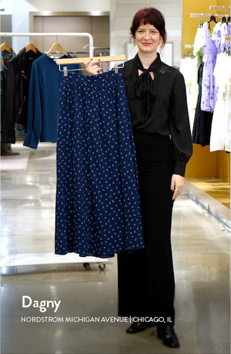 Floral Print Cotton Maxi Skirt, sales video thumbnail