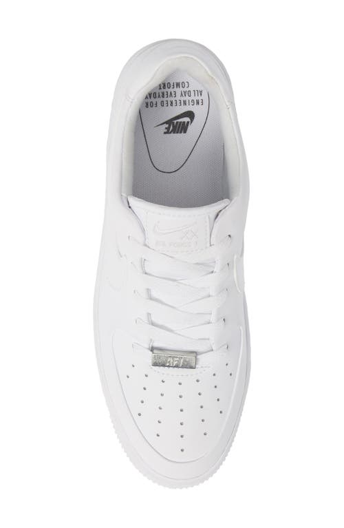 Nike Air Force 1 Sage Low Platform Sneaker In White
