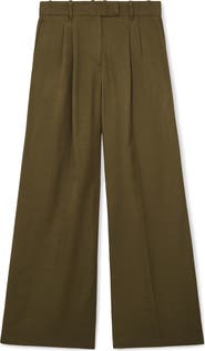 Reiss Cora Pleat Front Wide Leg Pants