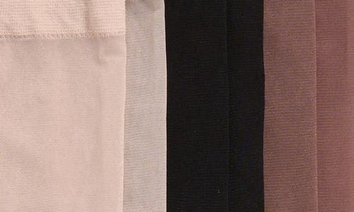 Nordstrom 3-pack Everyday Sheer Ankle Socks In Black