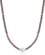The Lovery Fine Jewelry Smoky Quartz Bead Pearl Necklace
