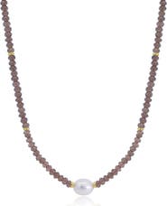 The Lovery Fine Jewelry Smoky Quartz Bead Pearl Necklace