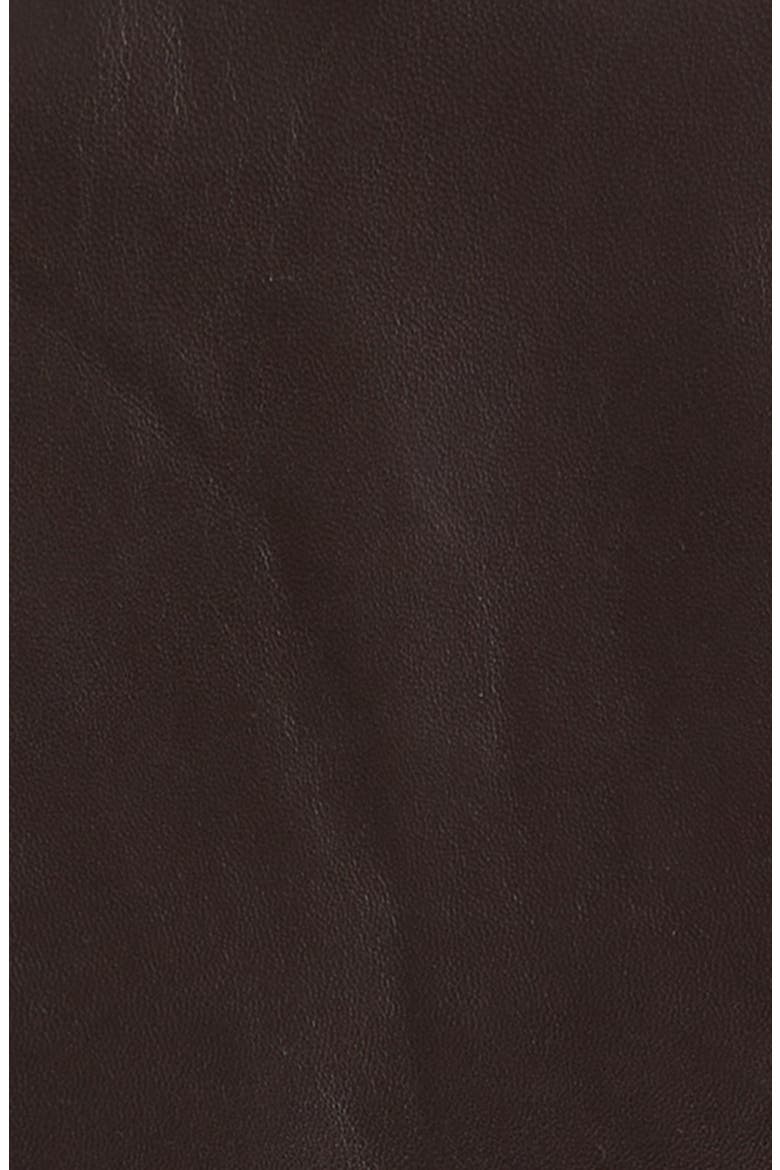 Emy Leather Jacket, Alternate, color, COFFEE BEAN