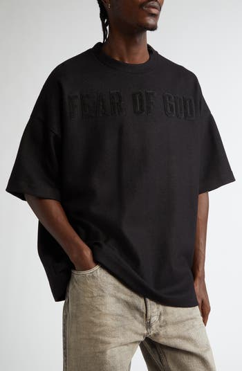 【関税・送料込み】Fear of God Merino Logo Patch Tshirt Fear of God Logo Patch Short Sleeve Merino Wool T-Shirt