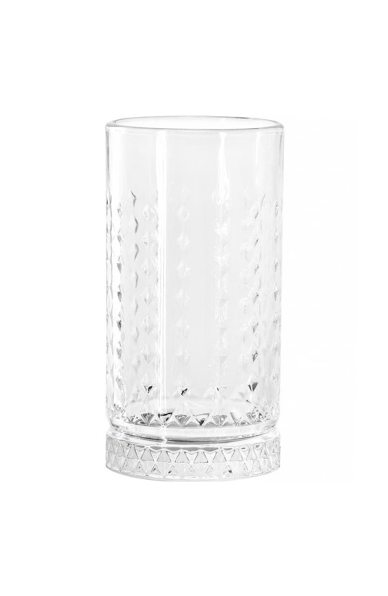 Gibson Home 4 Piece 16 Ounce Teardrop Embossed Glass Tumbler Set, Alternate, color, Clear