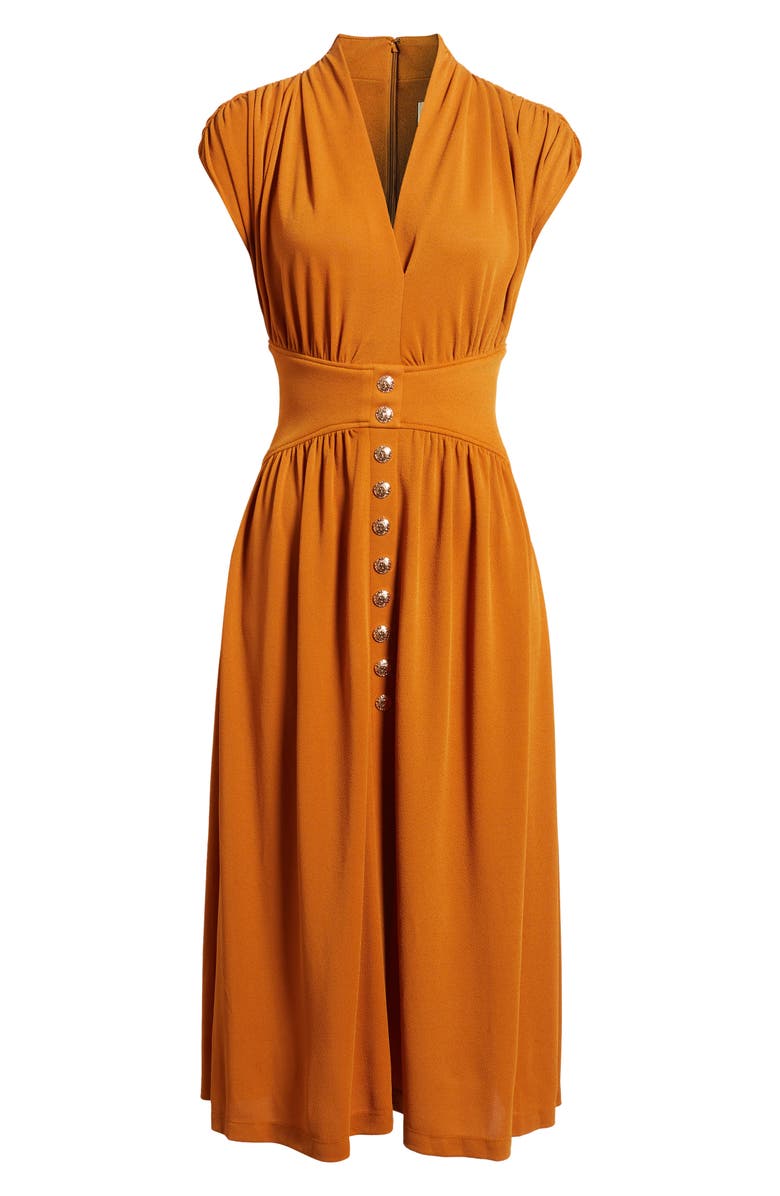 Anne Klein V-Neck Midi Dress, Main, color, 