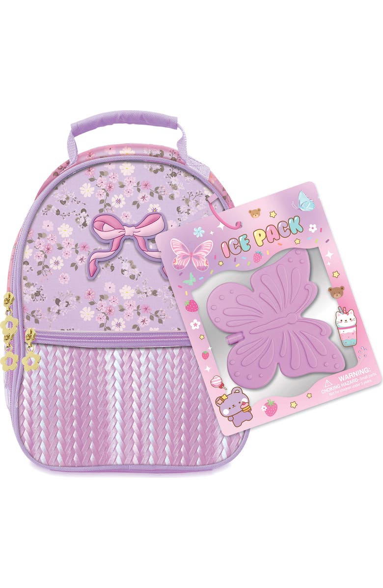 HOT FOCUS Insulated Lunch Bag, Main, color, Purple Multi