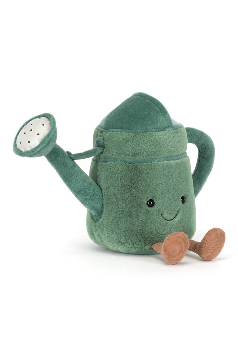 Amuseables Watering Can 10-Inch Plushie, Main, color, GREEN