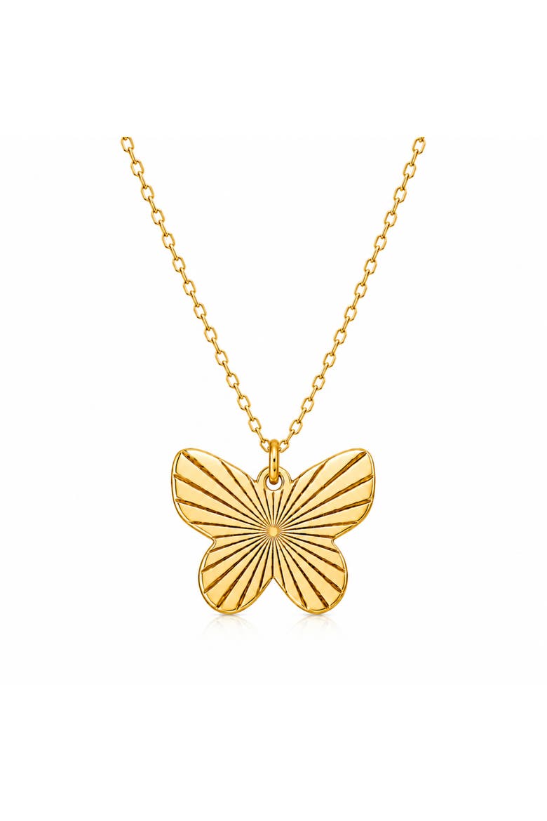 Golden Butterfly Necklace, Main, color, Gold