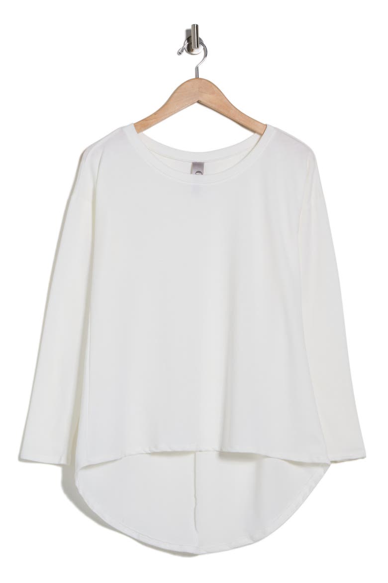 Boat Neck High-Low Sweater, Alternate, color, WHITE