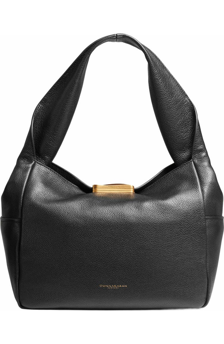 Donna Karan New York Amagansett Shoulder Bag, Main, color, Black/Gold