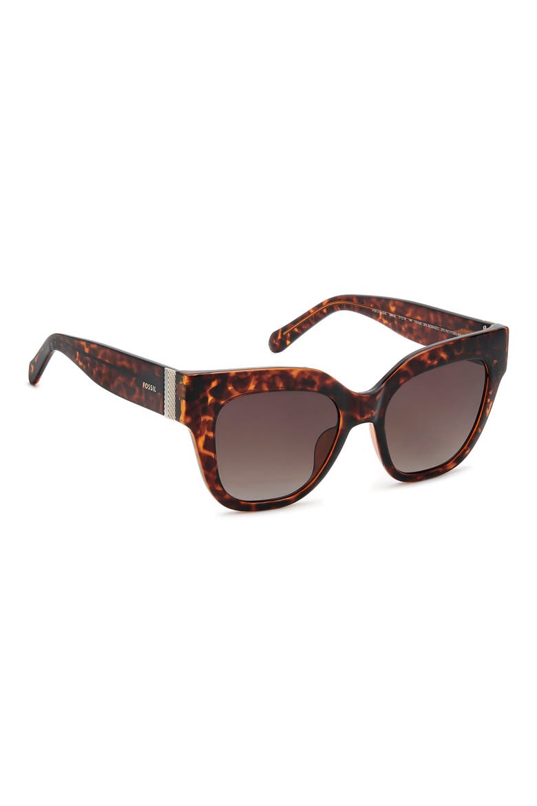 51mm Gradient Cat Eye Sunglasses, Alternate, color, HAVANA/ BROWN SF