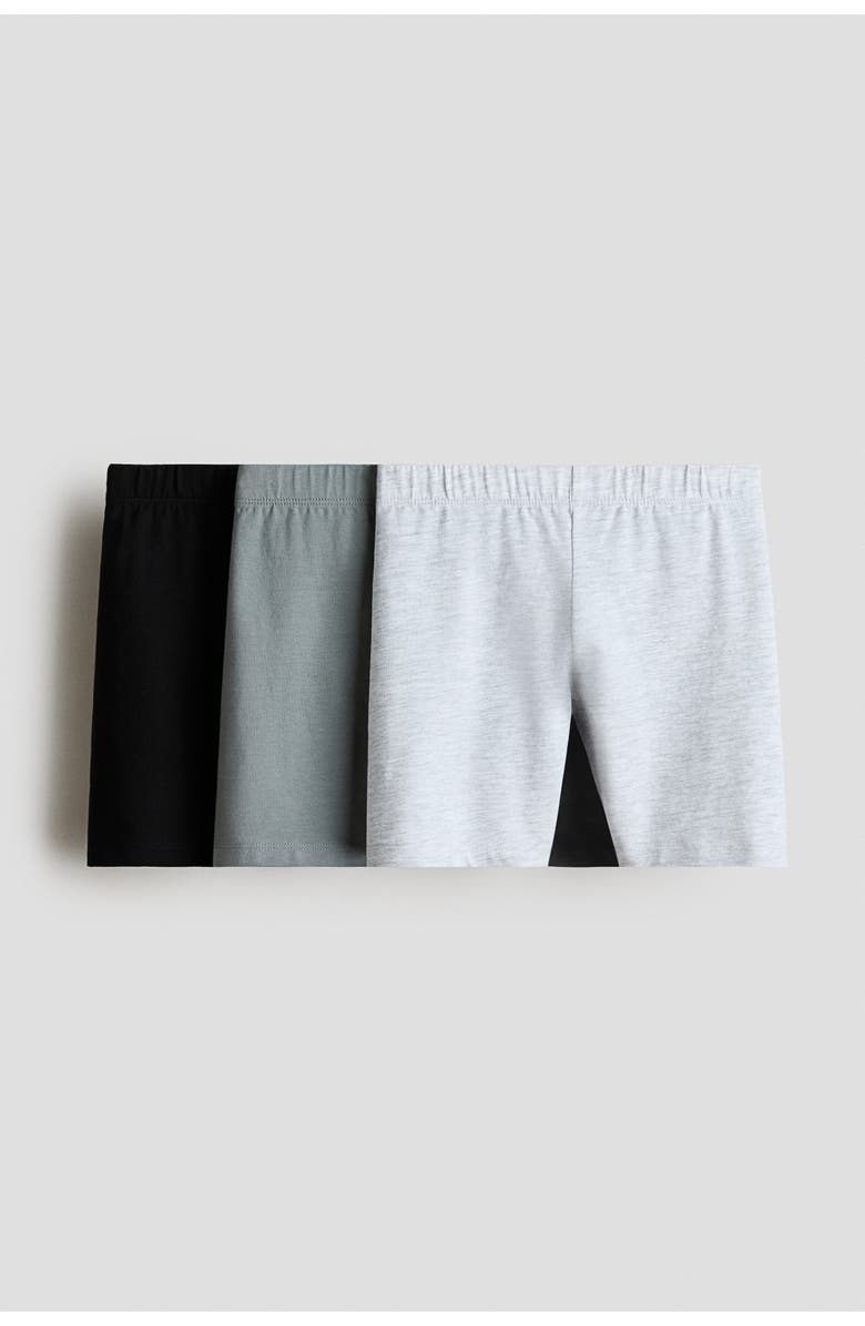 H&M 3-pack Cycling Shorts, Alternate, color, Gray/Black