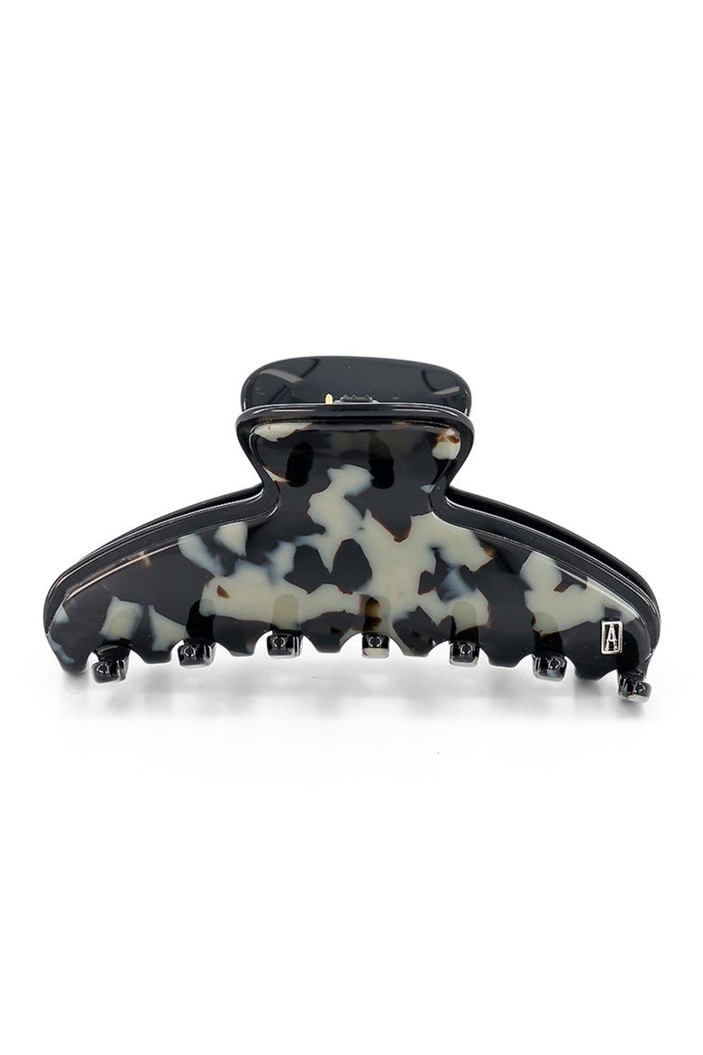 Vincenne medium acetate hair clip, Main, color, grey