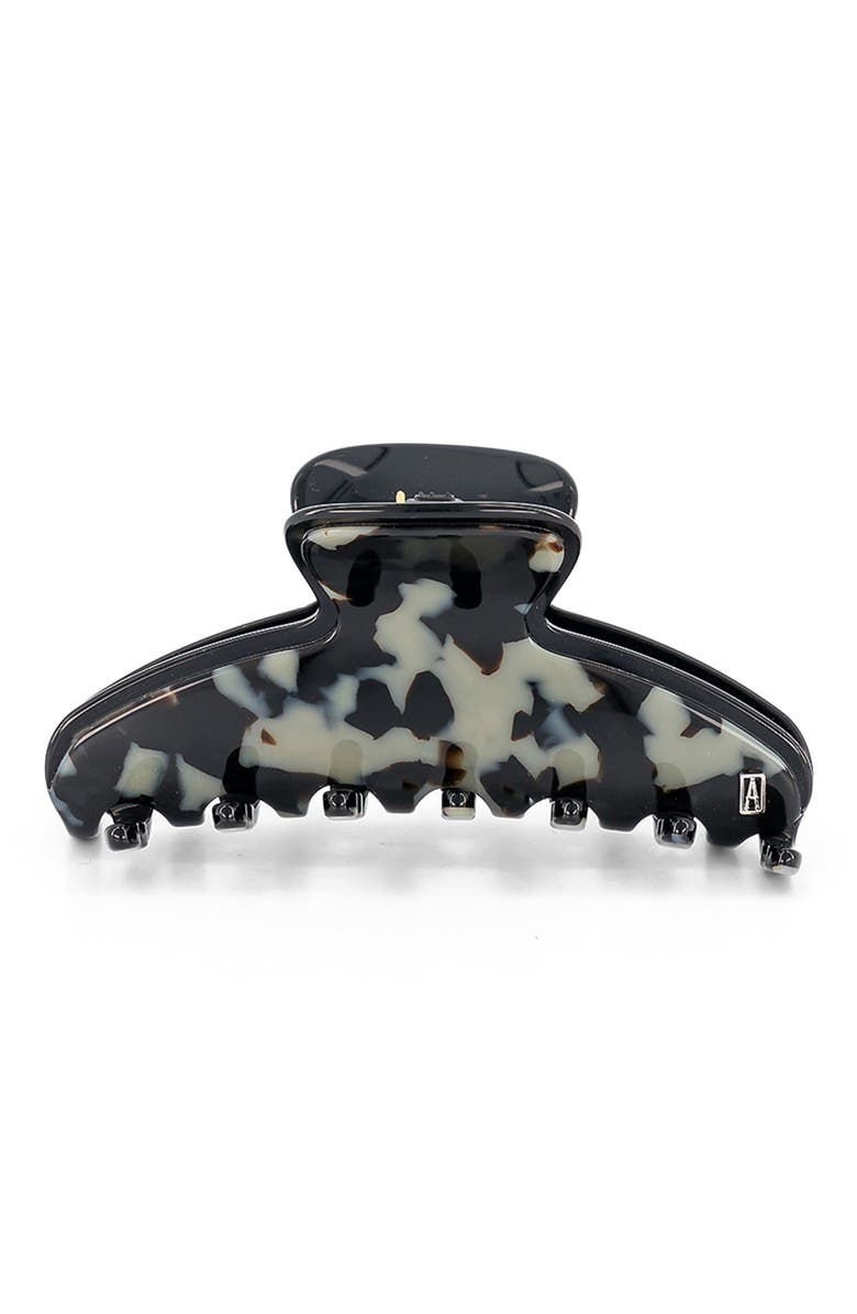Alexandre de Paris Vincenne medium acetate hair clip, Main, color, Grey