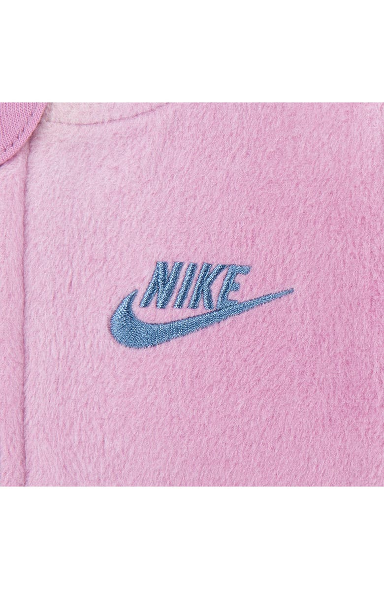 Nike Solarized Microfleece Coverall Footie, Alternate, color, Magic Flamingo