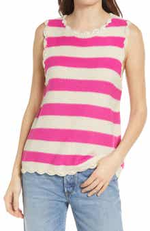 FRNCH Uma Stripe Sleeveless Sweater