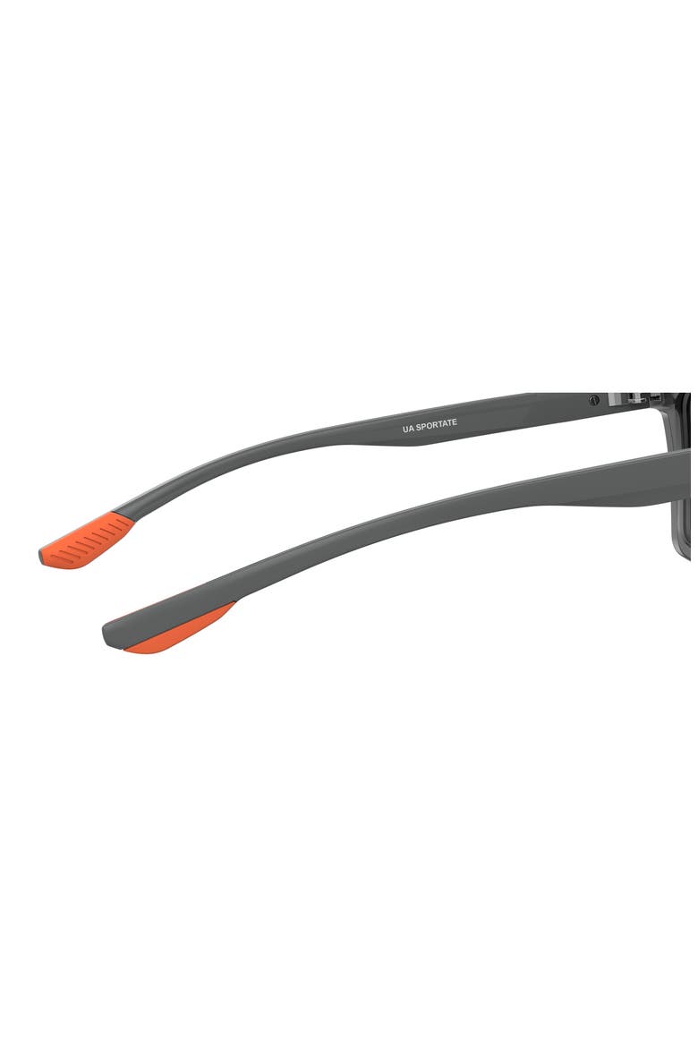 Sportate 57mm Rectangular Sunglasses, Alternate, color, CRYSTAL GREY
