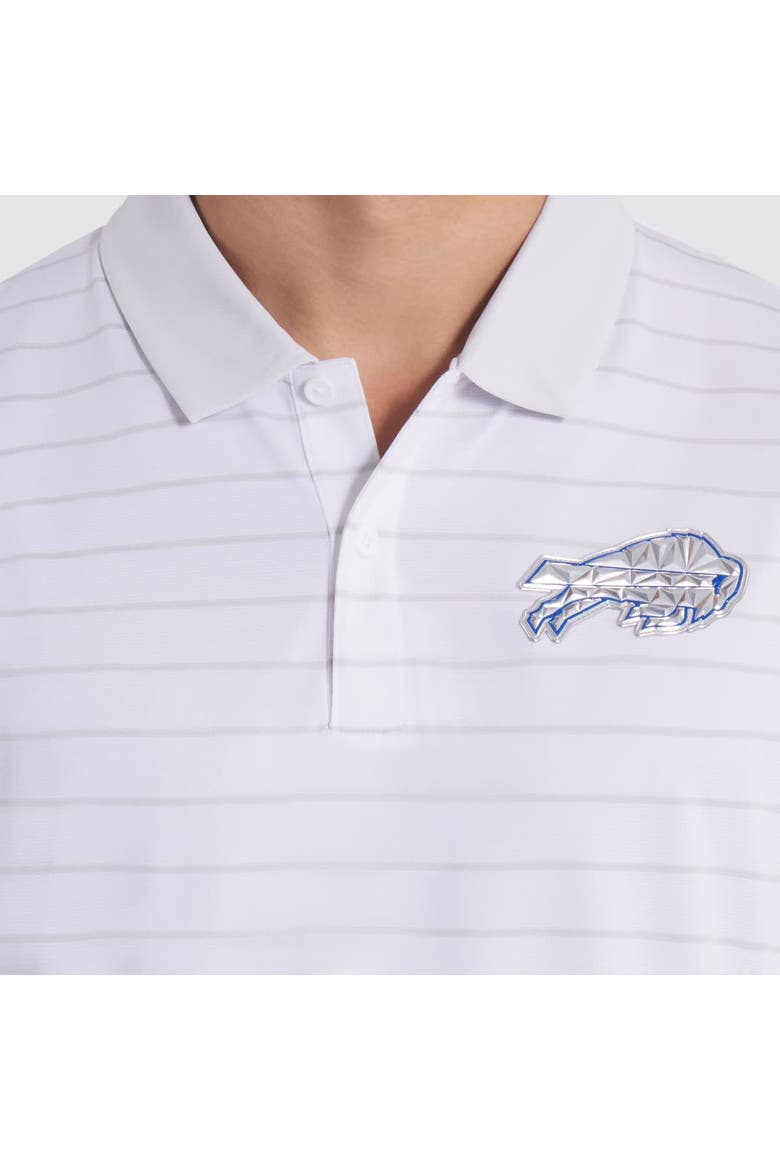 Men's Nike  White Buffalo Bills 2025 Rivalries Collection Sideline Victory Striped Dri-FIT Polo, Alternate, color, White
