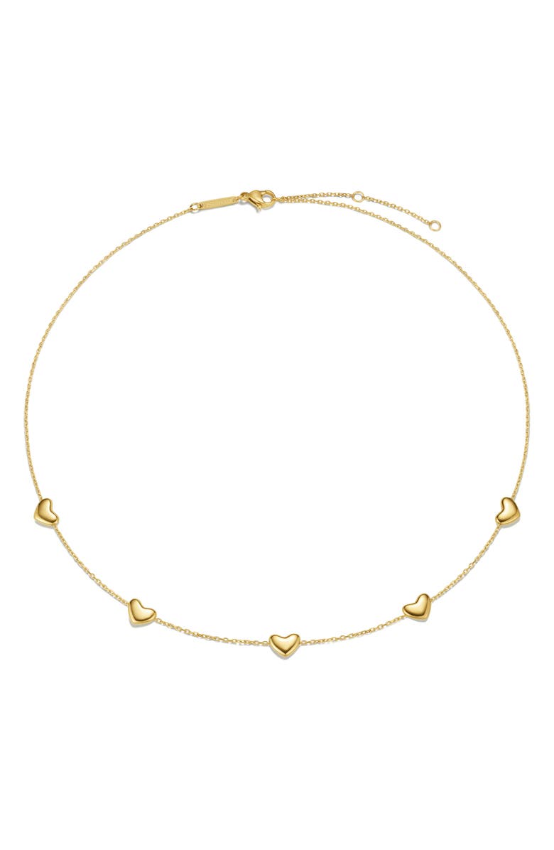 D.LOUISE Bubble Heart Charm Necklace, Main, color, Gold